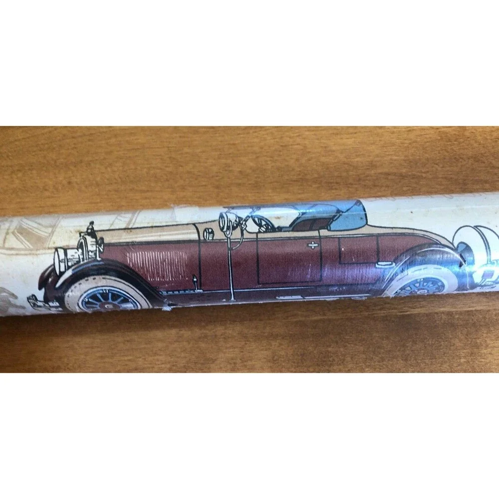 Waldec Wallpaper Vinyl Antique Car Garage Man Cave MCM VTG NEW70 sq. ft.